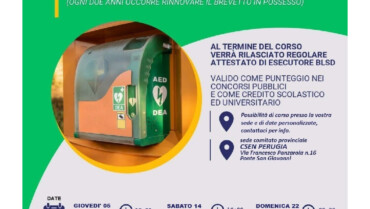 Corsi BLSD CSEN Novembre 26